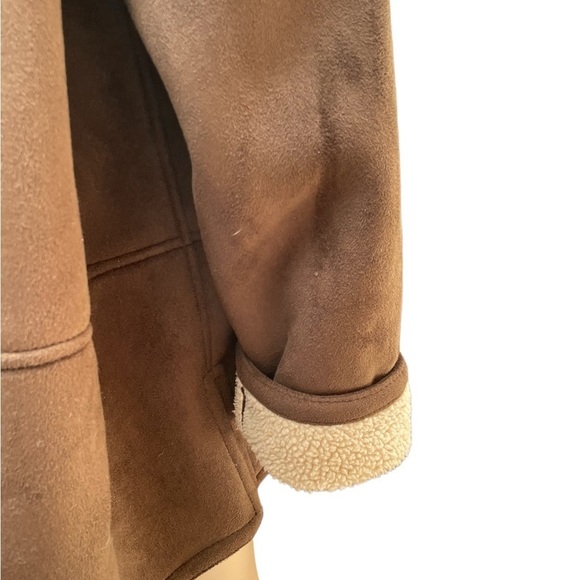 White Stag brown faux suede button down long sleeve oversized jacket size 3XL - Picture 6 of 15